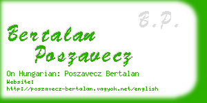 bertalan poszavecz business card